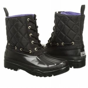 Sperry black quilted snow/rain boots!